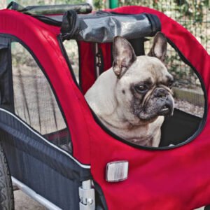 Luxury Dog Travel Stroller with Spacious Cabin & Safety Lock